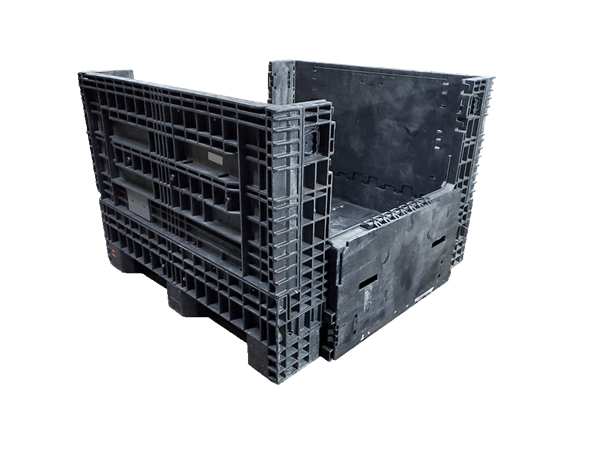 Reconditioned HPJ Industries 45" x 48" x 34" All Black Bulk Container - Image 3
