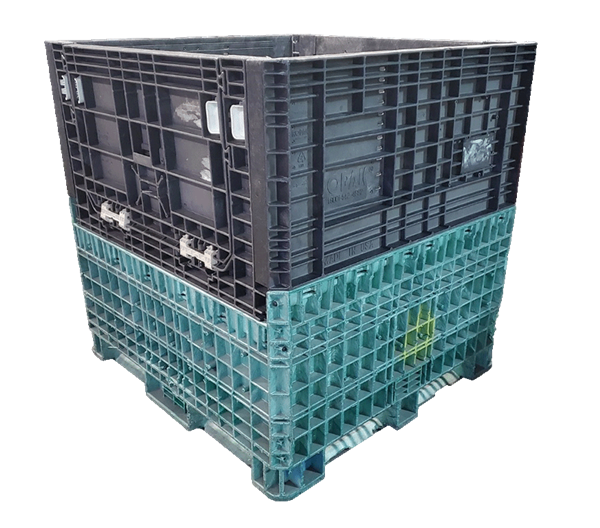 Reconditioned HPJ Industries 45" x 48" x 48" Mixed Color All Good Runner Bulk Container