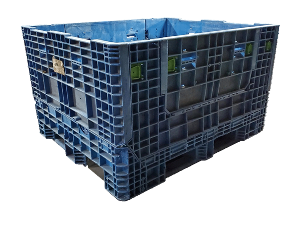 Reconditioned HPJ Industries 57" x 48" x 34" Mixed Color 57" Side Bulk Container - 2 Drop Doors
