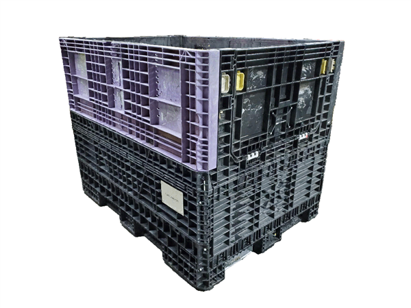 Reconditioned Buckhorn 64" x 48" x 50" Mixed Color Buckhorn/Door 48" Side Bulk Container - 2 Drop Doors
