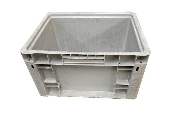 Used HPJ Industries  15" x 12" x 8" Gray Hand Tote Smooth Bottom - Image 3