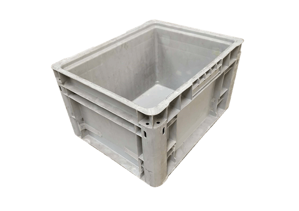 Used HPJ Industries  15" x 12" x 8" Gray Hand Tote Smooth Bottom
