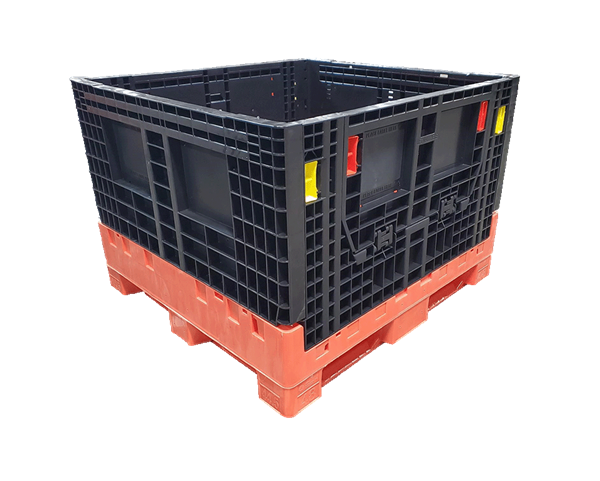 New Monoflo 45" x 48" x 34" Orange Base Black Wall Bulk Container