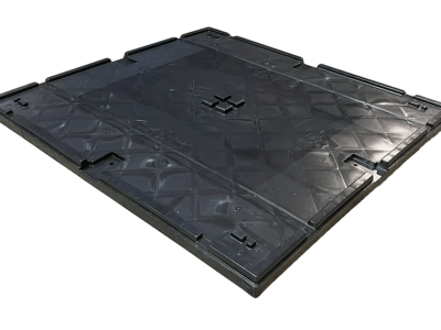 New Monoflo 45" x 48" x 6" All Black Journey Style Lid