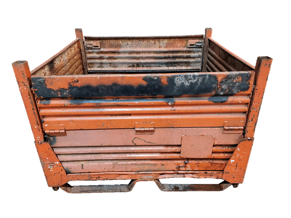 Used HPJ Industries 47.5" x 44.5" x 33" Collapsible Steel Tub 48" Side - 2 Drop Doors