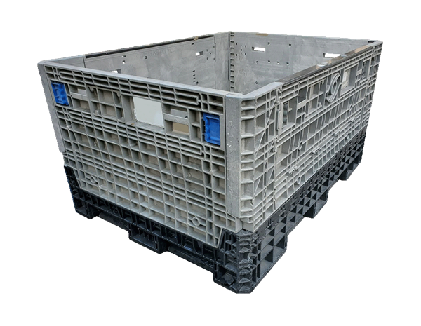 Reconditioned HPJ Industries 64" x 48" x 34" Mixed Color 64" Side Bulk Container - 2 Drop Doors