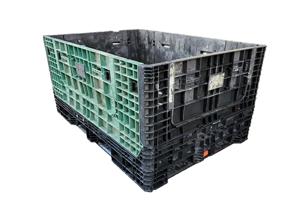 Reconditioned HPJ Industries 70" x 48" x 34" Mixed Color Bulk Container - 4 Drop Doors