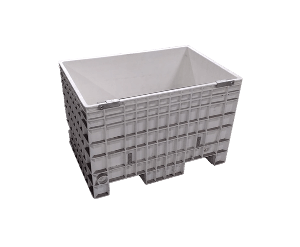 Reconditioned HPJ Industries 28" x 41" x 28" Mixed Color Fixed Wall Bulk Container - Image 2