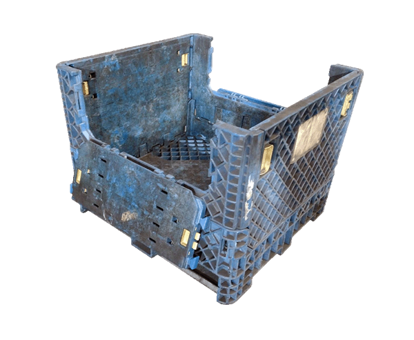 Used HPJ Industries Reconditioned 30" x 32" x 25" All Blue Bulk Container - Image 3