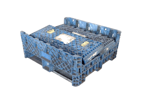 Used HPJ Industries Reconditioned 30" x 32" x 25" All Blue Bulk Container - Image 2