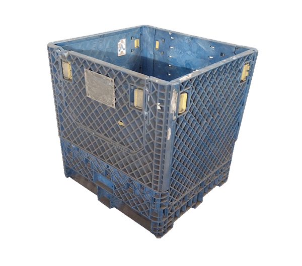 Reconditioned HPJ Industries 30" x 32" x 34" All Blue Bulk Container - Image 3