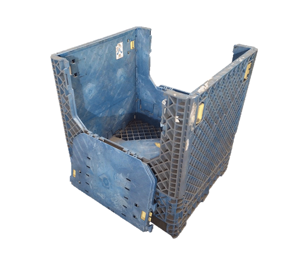 Reconditioned HPJ Industries 30" x 32" x 34" All Blue Bulk Container - Image 4