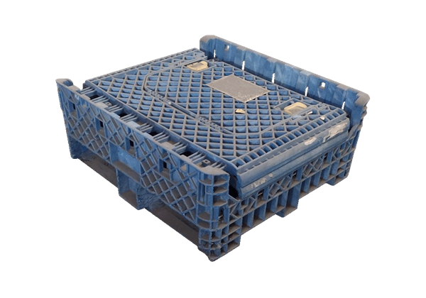 Reconditioned HPJ Industries 30" x 32" x 34" All Blue Bulk Container - Image 5