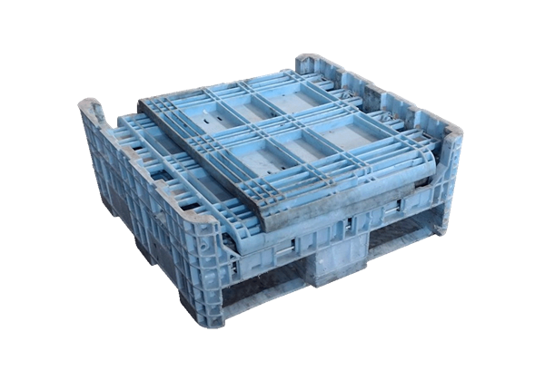 Reconditioned HPJ Industries 30" x 32" x 34" All Blue Bulk Container - Image 2