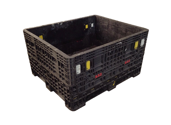 Reconditioned HPJ Industries 40" x 48" x 25" All Black Bulk Container