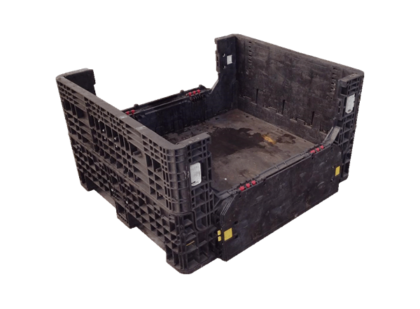 Reconditioned HPJ Industries 40" x 48" x 25" All Black Bulk Container - Image 3
