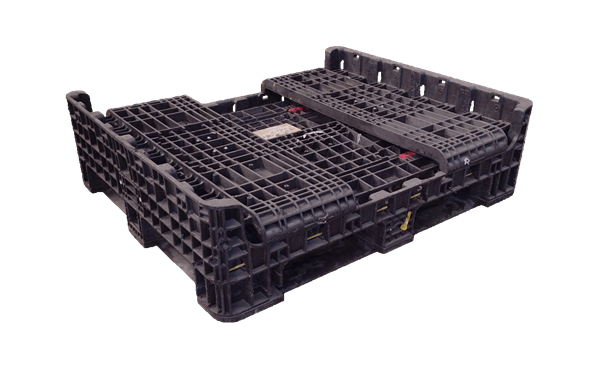 Reconditioned HPJ Industries 40" x 48" x 25" All Black Bulk Container - Image 2