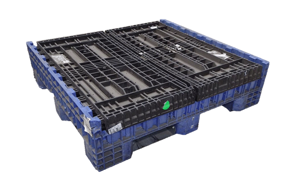 Reconditioned HPJ Industries 45" x 48" x 34" Blue Base Black Wall Bulk Container - Image 2