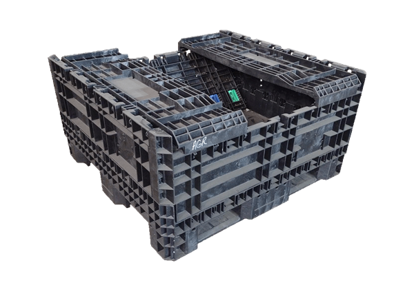 Reconditioned HPJ Industries 45" x 48" x 37" Mixed Color Bulk Container - Image 2