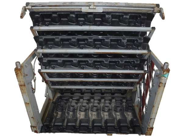 Used HPJ Industries 48" x 45" x 34" Steel Rack 6 Lift Trays Opening on 48" Side - Image 2