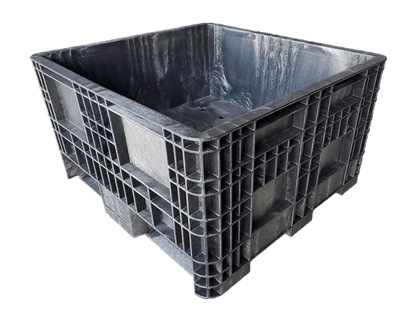 New Orbis 30" x 32" x 18" All Black Fixed Wall Bulk Container