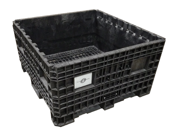 Reconditioned HPJ Industries 45" x 48" x 25" All Black Fixed Wall Bulk Container
