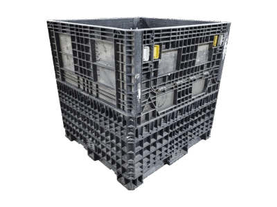 Reconditioned HPJ Industries 45" x 48" x 48" All Black All Good Runner Bulk Container
