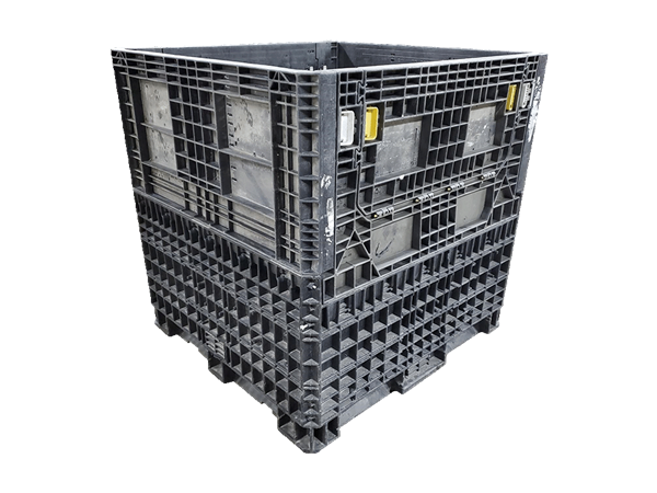 Reconditioned HPJ Industries 45" x 48" x 48" All Black All Good Runner Bulk Container