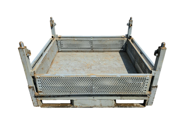 Used HPJ Industries  48" x 45" x 28" Perforated Steel Tub  - 4 Drop Doors - Image 2