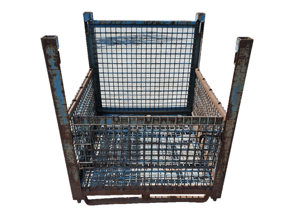 Used HPJ Industries 48" x 45" x 50" Wire Basket  - 3 Drop Doors - Image 6