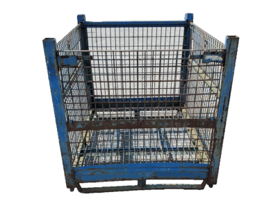 Used HPJ Industries 54" x 48" x 49" Wire Basket  - 3 Drop Doors