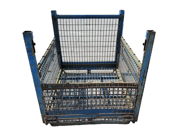 Used HPJ Industries 54" x 48" x 49" Wire Basket  - 3 Drop Doors - Image 3