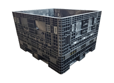 New Orbis 56" x 48" x 34" All Black Bulk Container - 2 Drop  Doors 48" Side