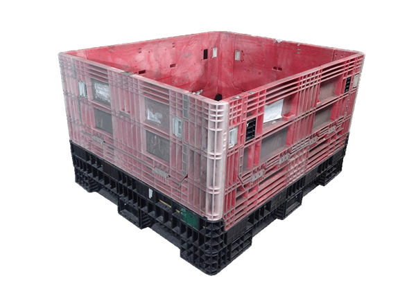 Reconditioned HPJ Industries 56" x 48" x 34" Mixed Color All Good Runner 48" Side Bulk Container - 2 Drop Doors