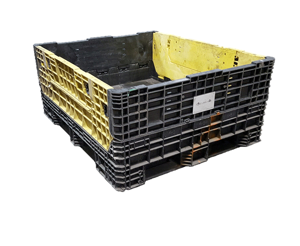 Reconditioned HPJ Industries 57" x 48" x 25" Mixed Color 57" Side Bulk Container - 2 Drop Doors