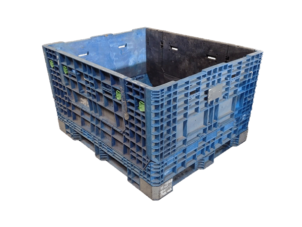 Reconditioned HPJ Industries 57" x 48" x 34" Mixed Color All Good Runner 57" Side Bulk Container - 2 Drop Doors