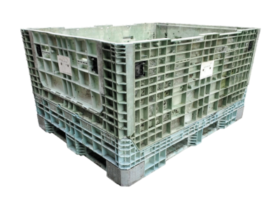Reconditioned HPJ Industries 62" x 48" x 34" Mixed Color 48" Side Bulk Container - 2 Drop Doors