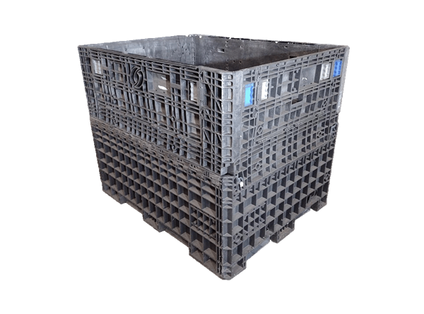 Reconditioned HPJ Industries 62" x 48" x 50" Mixed Color Bulk Container - 4 Drop Doors