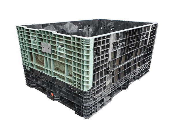 Reconditioned HPJ Industries 70" x 48" x 34" Mixed Color 70" Side Bulk Container - 2 Drop Doors