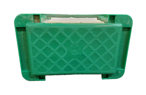 Used HPJ Industries  12" x 7" x 5" Green Hand Tote Smooth Bottom - Image 2