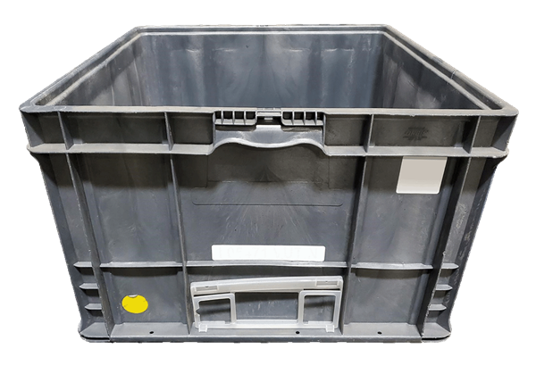 Used HPJ Industries  24" x 22" x 14" Gray Hand Tote Reinforced Bottom - Image 3