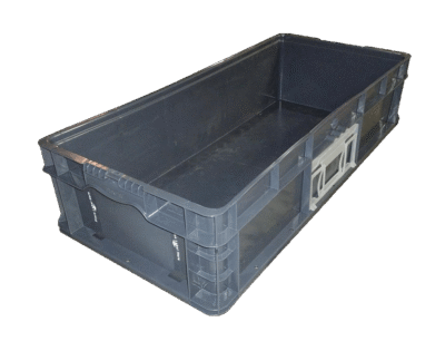 New Orbis 32" x 15" x 7" Gray Hand Tote Smooth Bottom with 2 Kanbans