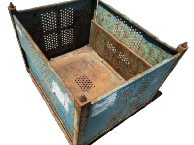 Used HPJ Industries 54" x 44" x 39" Steel Tub on 54" Side - 2 Drop Doors