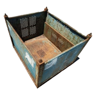 Used HPJ Industries 54" x 44" x 39" Steel Tub - 2 Drop Doors 54" Sides