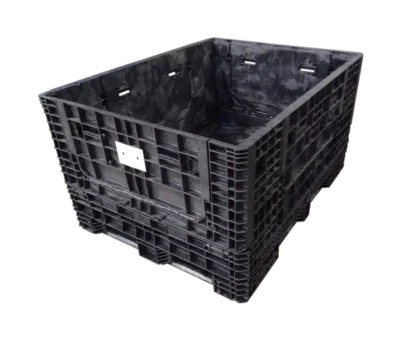 New Buckhorn 62" x 48" x 34" All Black Bulk Container - 4 Drop Doors