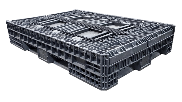 New Orbis 70" x 48" x 34" All Black Bulk Container - 4 Drop Doors - Image 2