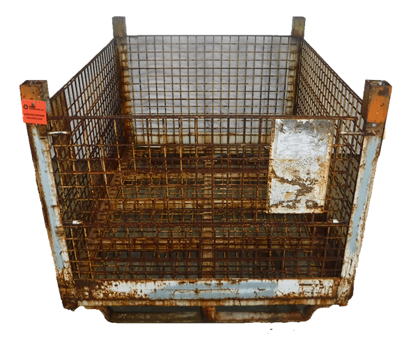 Used HPJ Industries 58" x 45" x 39" Wire Basket  58" Side - 1 Drop Door - Image 2