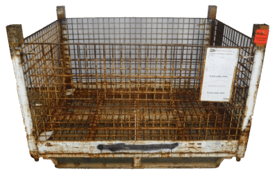 Used HPJ Industries 58" x 45" x 39" Wire Basket - 1 Drop Door 58" Side