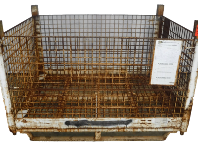 Used HPJ Industries 58" x 45" x 39" Wire Basket  58" Side - 1 Drop Door