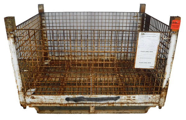 Used HPJ Industries 58" x 45" x 39" Wire Basket  58" Side - 1 Drop Door